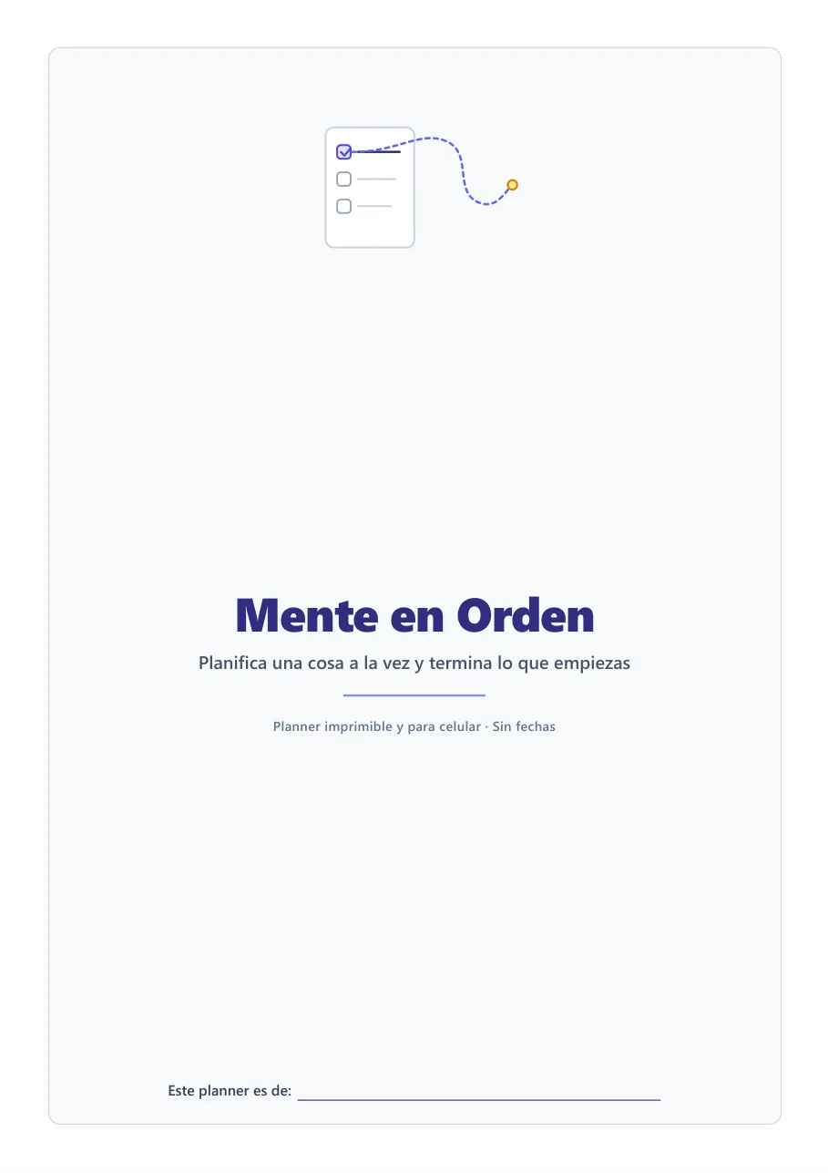 Portada de Mente en Orden